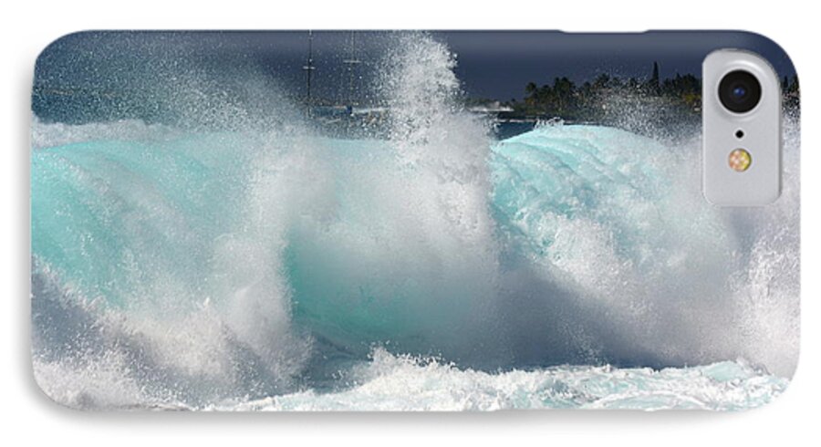 Wave iPhone 8 Case featuring the photograph Heavy Surf by Lori Seaman