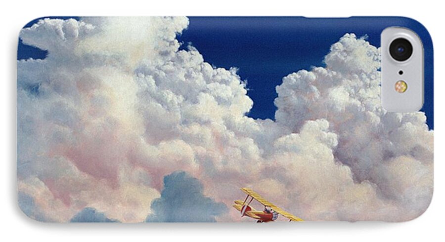 Aviation iPhone 8 Case featuring the painting High in the Halls of Freedom by Michael Swanson