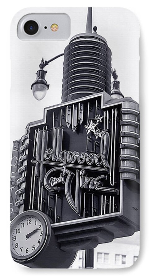 Hollywood And Vine Sign iPhone 8 Case featuring the photograph Hollywood Landmarks - Hollywood and Vine Sign by Art Block Collections