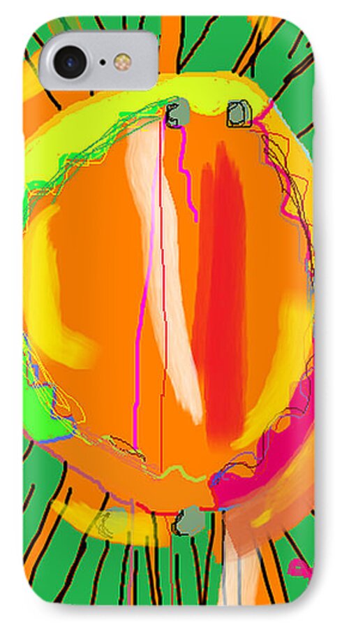 Hula Hoop iPhone 8 Case featuring the digital art Hula Hoop by Anita Dale Livaditis
