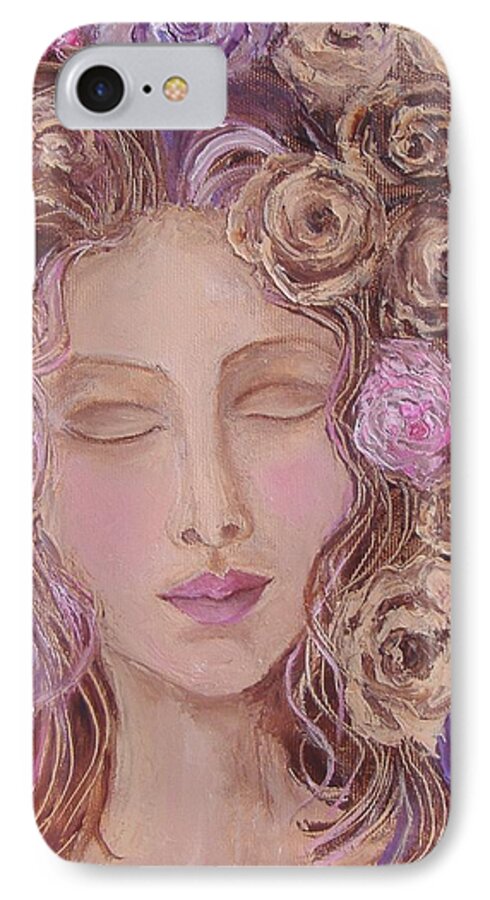 Copyrighted Work iPhone 8 Case featuring the painting I want to kiss me by Nina Mitkova