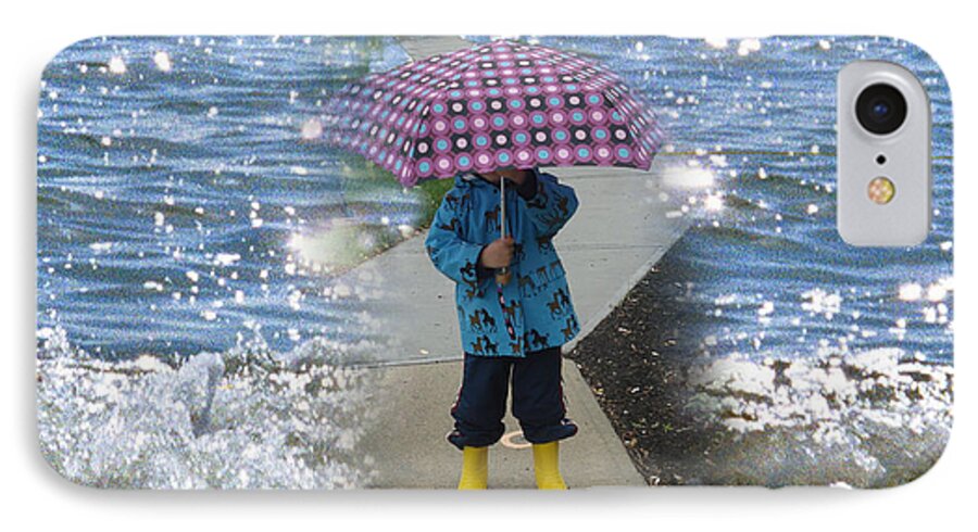 #little Boy's Room iPhone 8 Case featuring the photograph In the Rain I love you by Kim Prowse