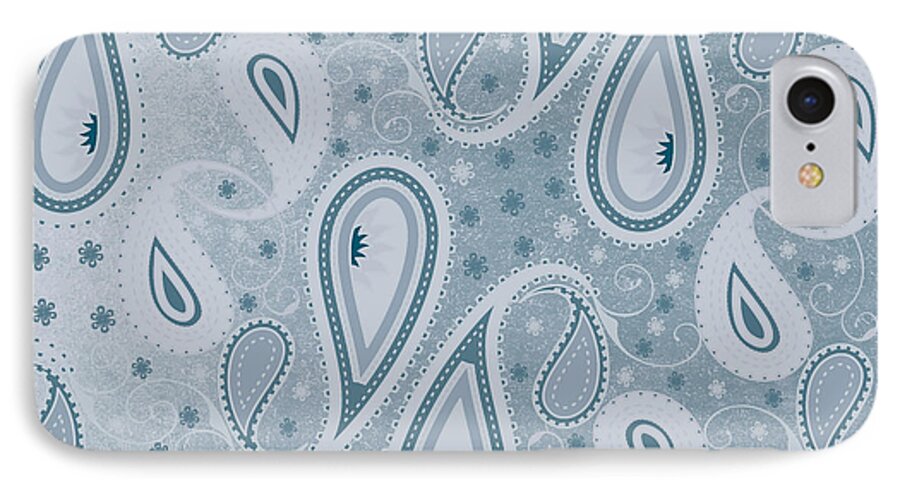 Paisley iPhone 8 Case featuring the digital art It's Raining Paisley Series 7 by Teri Schuster