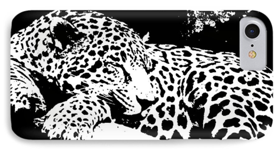 Teresa Blanton iPhone 8 Case featuring the photograph Jaguar In Reverse by Teresa Blanton