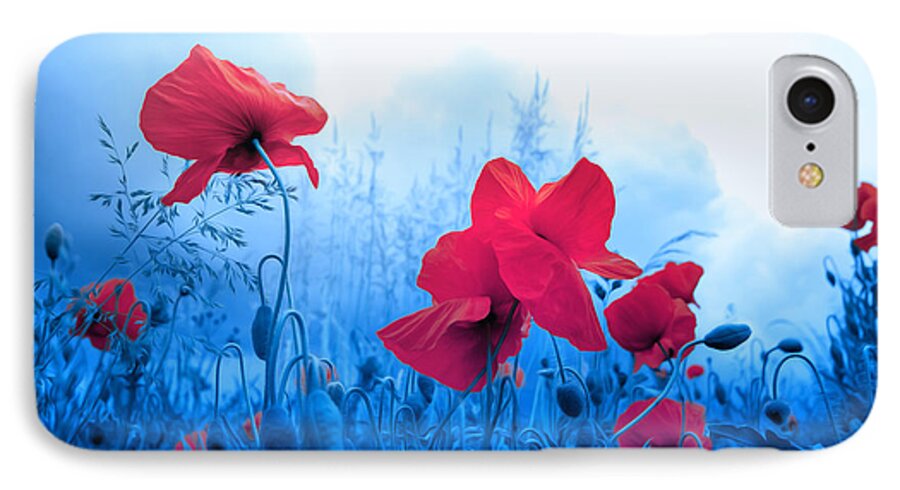 Poppies iPhone 8 Case featuring the photograph Jam with Poppies by Philippe Sainte-Laudy