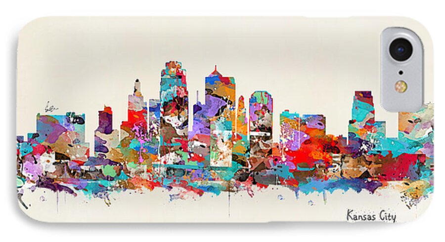 Kansas City Missouri iPhone 8 Case featuring the painting Kansas City Missouri by Bri Buckley