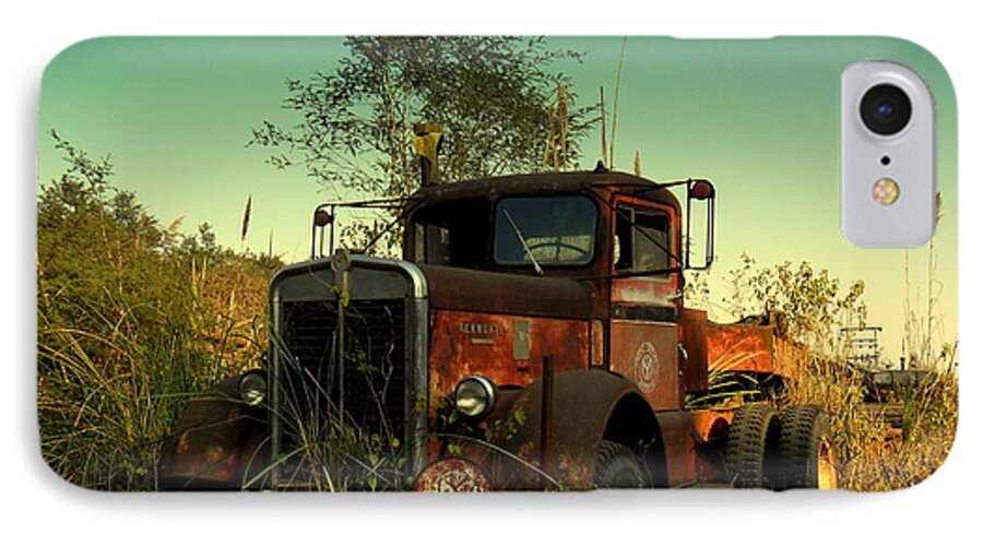 Wallpaper Buy Art Print Phone Case T-shirt Beautiful Duvet Case Pillow Tote Bags Shower Curtain Greeting Cards Mobile Phone Apple Android Nature Old American Truck iPhone 8 Case featuring the photograph Kenwoth by Salman Ravish