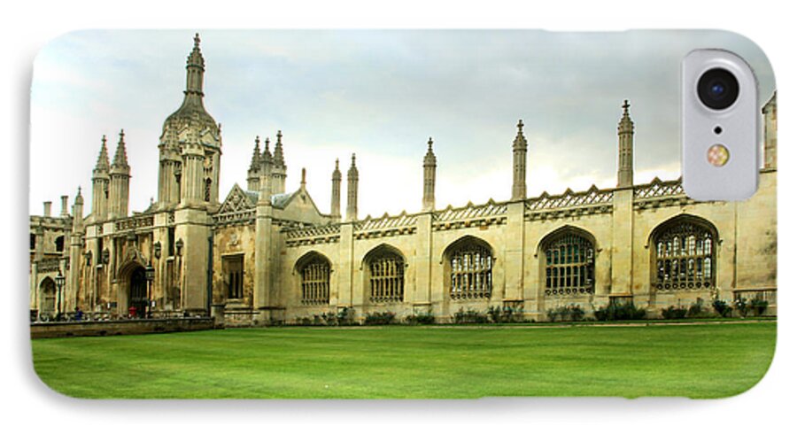 King's College iPhone 8 Case featuring the photograph King's College Facade by Eden Baed