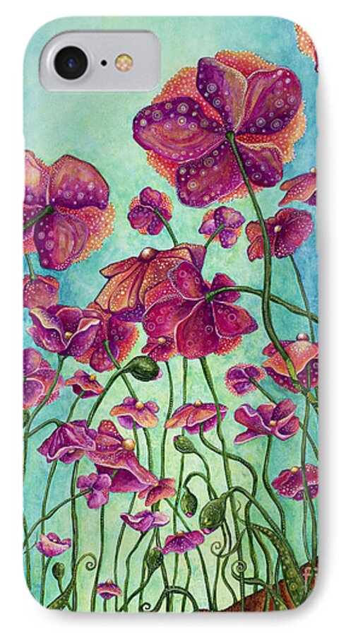Floral iPhone 8 Case featuring the painting Kissed by the Sun by Tanielle Childers