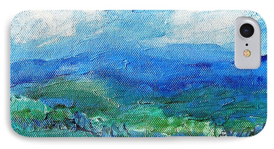 Country Road iPhone 8 Case featuring the painting Lane to the Wicklow Hills by Trudi Doyle