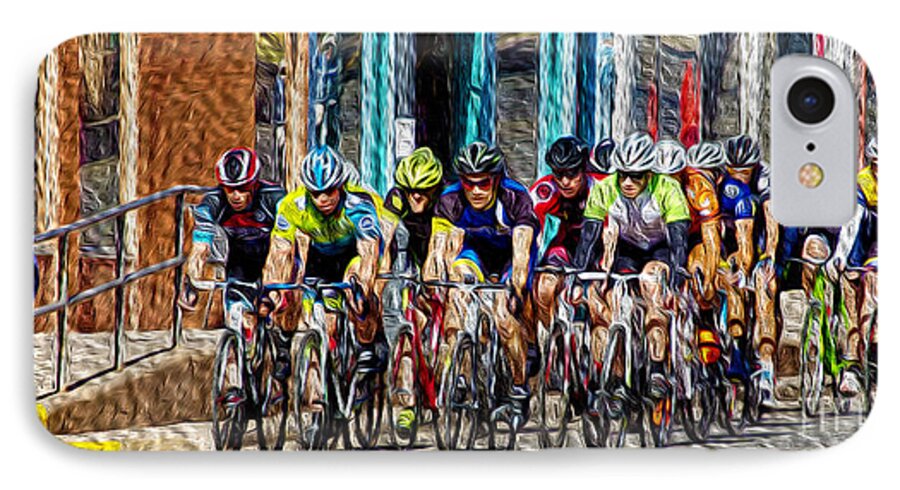 Cycling iPhone 8 Case featuring the photograph Leader of the Pack by Vicki Pelham