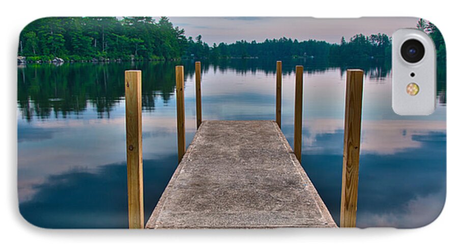 Moultonborough iPhone 8 Case featuring the photograph Lees Mills Dock by Brenda Jacobs