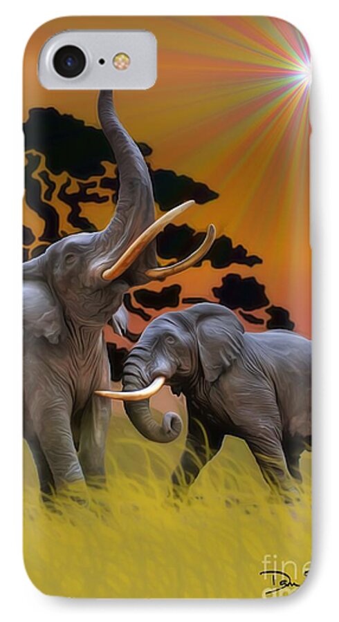 Elephant iPhone 8 Case featuring the photograph Leviathans of the Land by Dan Stone