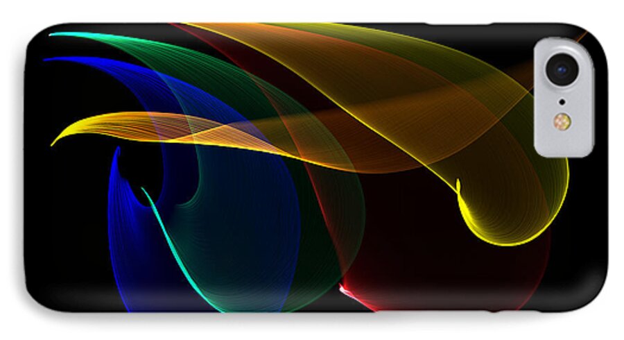 Color iPhone 8 Case featuring the digital art Liquid Colors by Pete Trenholm