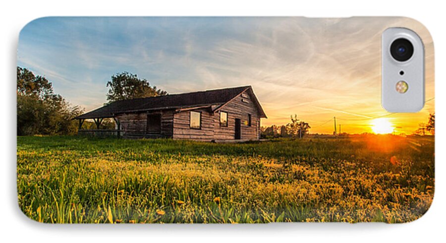 Landscapes iPhone 8 Case featuring the photograph Little House on the Prairie by Davorin Mance