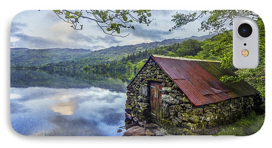 Boat iPhone 8 Case featuring the photograph Llyn Gwynant Boathouse by Ian Mitchell