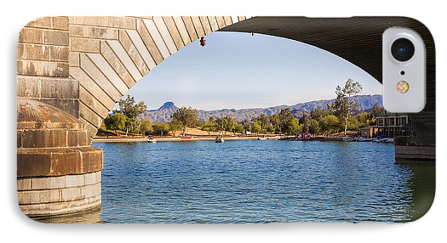 Fred Larson iPhone 8 Case featuring the photograph London Bridge at Lake Havasu City by Fred Larson