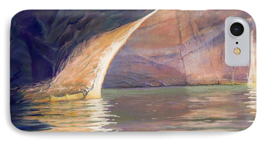 Lake Powell Ut iPhone 8 Case featuring the painting Looking Out Lake Powell by Marjie Eakin-Petty