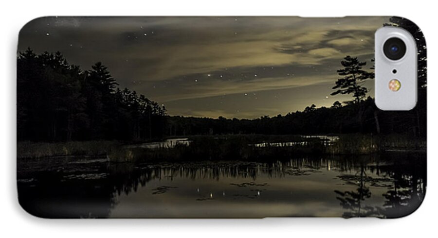 Maine iPhone 8 Case featuring the photograph Maine Beaver Pond At Night by Patrick Fennell