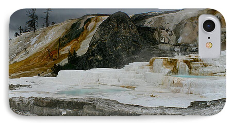 Yellowstone National Park iPhone 8 Case featuring the photograph Mammoth Hot Springs by Jon Emery