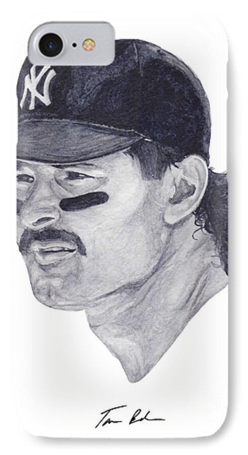 New York iPhone 8 Case featuring the painting Mattingly by Tamir Barkan