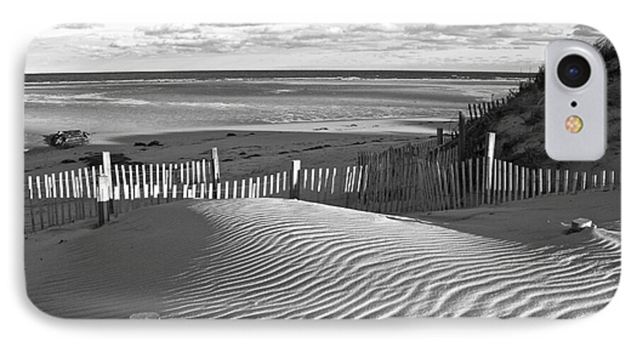 Mayflower Beach iPhone 8 Case featuring the photograph Mayflower Beach Black and White by Amazing Jules