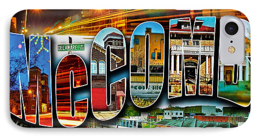 Mccomb iPhone 8 Case featuring the photograph McComb Mississippi Postcard by Jim Albritton