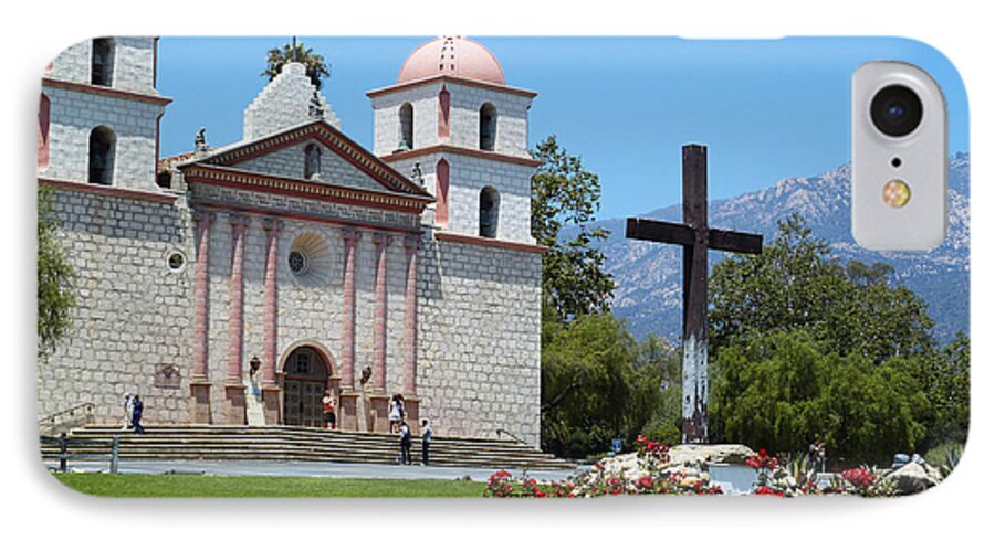 Mission Santa Barbara iPhone 8 Case featuring the photograph Mission Santa Barbara by Two Hivelys