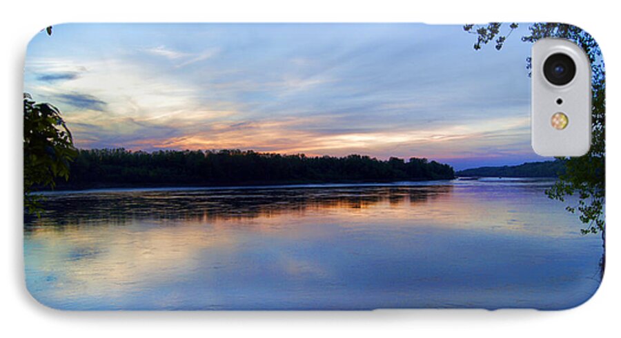 River iPhone 8 Case featuring the photograph Missouri River Blues by Cricket Hackmann