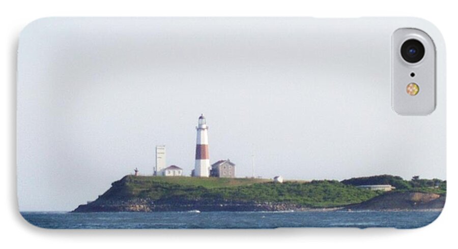 Montauk Lighthouse From The Atlantic Ocean iPhone 8 Case featuring the photograph Montauk Lighthouse From The Atlantic Ocean by John Telfer