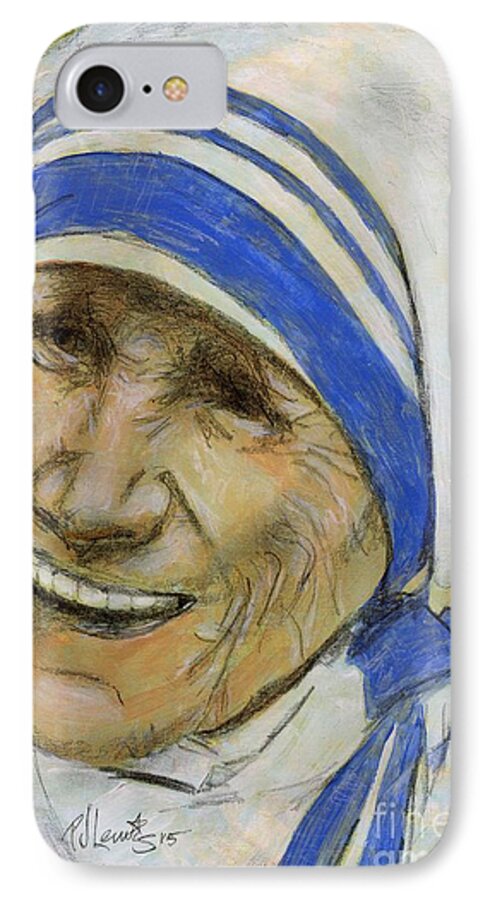 Mother Teresa iPhone 8 Case featuring the painting Mother Teresa by PJ Lewis