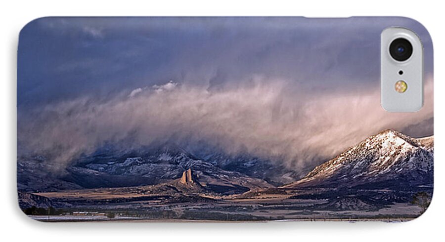 Eric Rundle iPhone 8 Case featuring the photograph Needle Rock Winters Glow by Eric Rundle