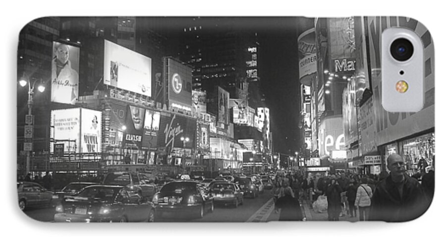 Black And White Photo Of New York Streets iPhone 8 Case featuring the photograph New York Streets by Kimber Butler