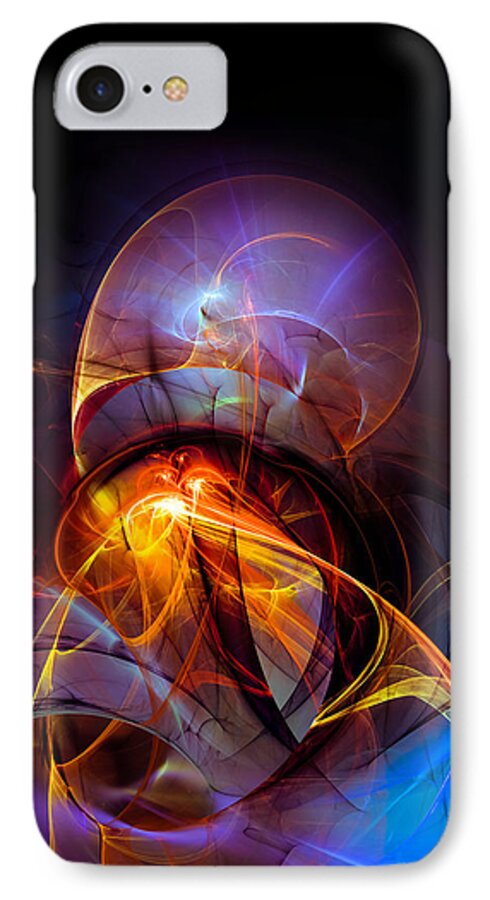 Abstract iPhone 8 Case featuring the digital art Night ride by Modern Abstract