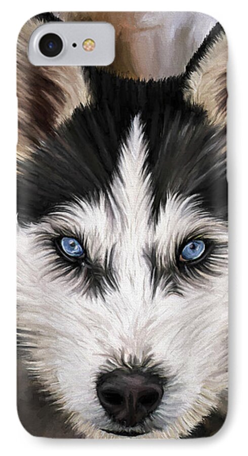 Dog Art iPhone 8 Case featuring the painting Nikki by David Wagner