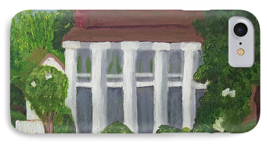 Plantation Home iPhone 8 Case featuring the painting Norwood Plantation Home by Margaret Harmon