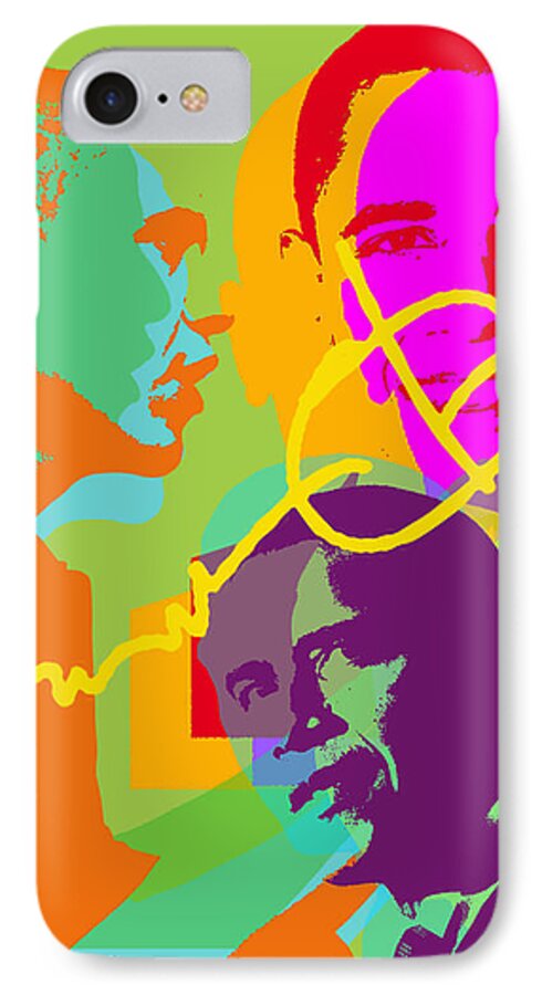 Obama iPhone 8 Case featuring the digital art Obama by Jean luc Comperat