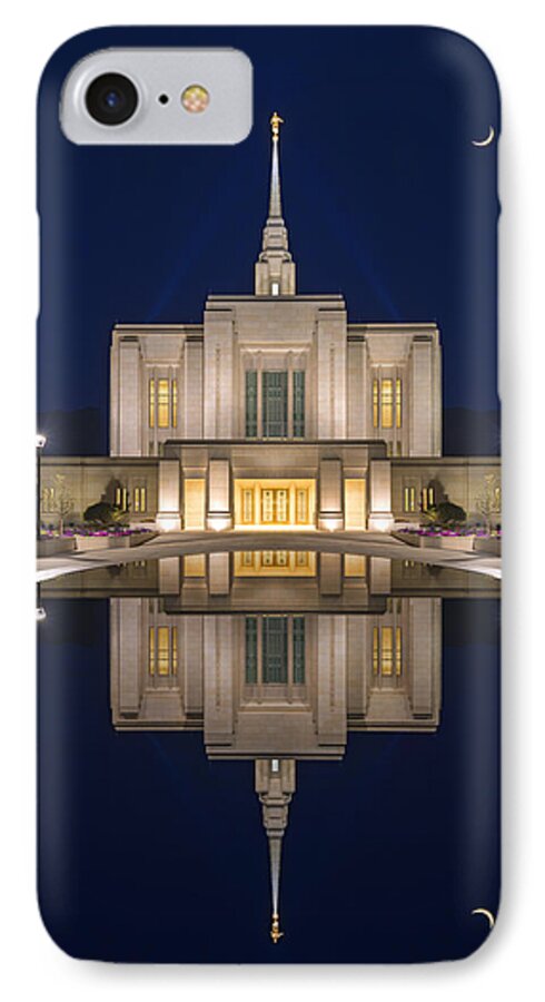 Temple iPhone 8 Case featuring the photograph Ogden Temple Reflection by Dustin LeFevre