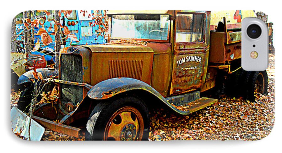 Service Station Trucks iPhone 8 Case featuring the digital art Old Tom Skinner's Truck by K Scott Teeters