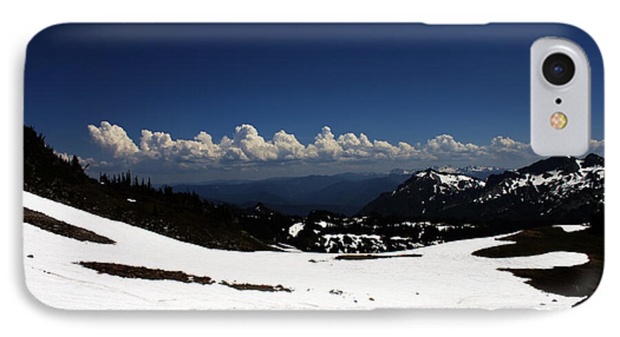 Blue Sky iPhone 8 Case featuring the photograph On Top of Paradise by Edward Hawkins II