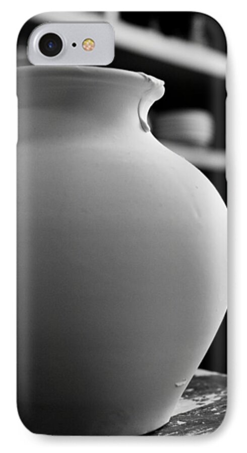 Art iPhone 8 Case featuring the photograph One earthenware jug by Joseph Amaral