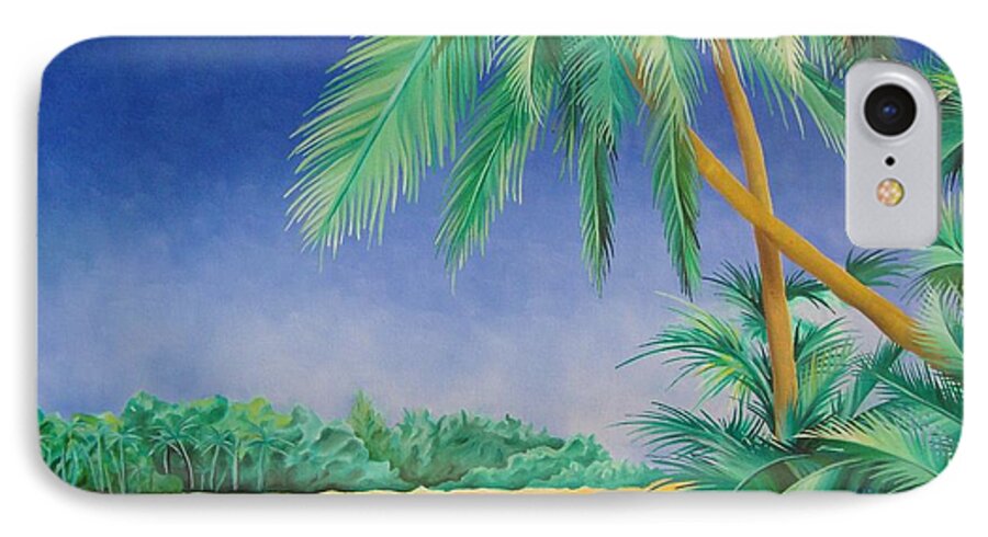 Outrigger iPhone 8 Case featuring the painting Outrigger by William Love