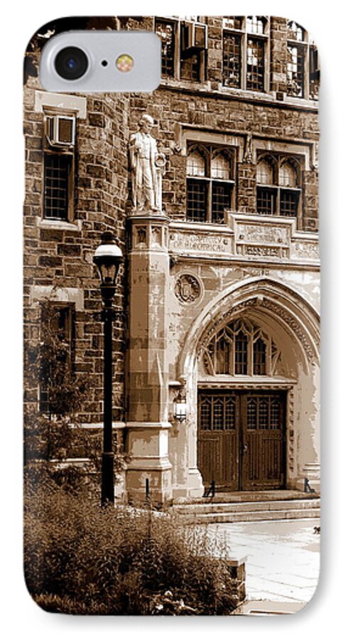 Lehigh University iPhone 8 Case featuring the photograph Packard Laboratory Sepia by Jacqueline M Lewis