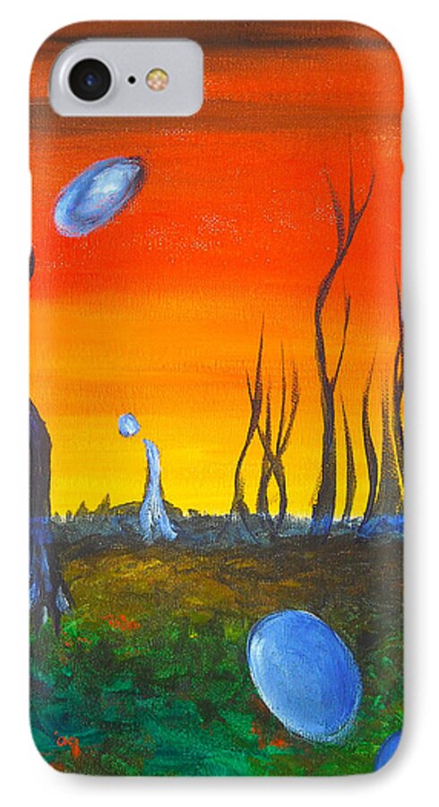 Ennis iPhone 8 Case featuring the painting Pervasive Longings by Christophe Ennis