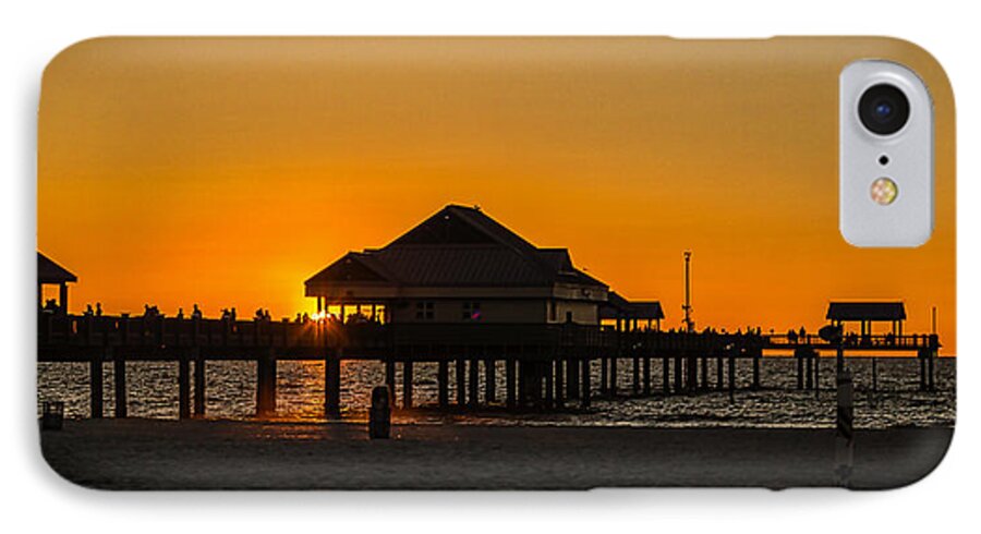 Clearwater Beach iPhone 8 Case featuring the photograph Pier 60 Sunset by Jane Luxton