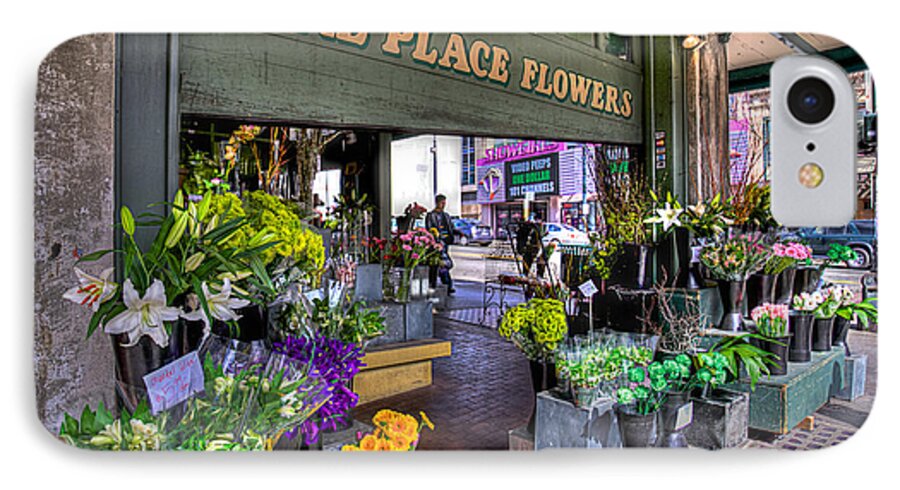 Seattle iPhone 8 Case featuring the photograph Pike Place Flowers by Spencer McDonald