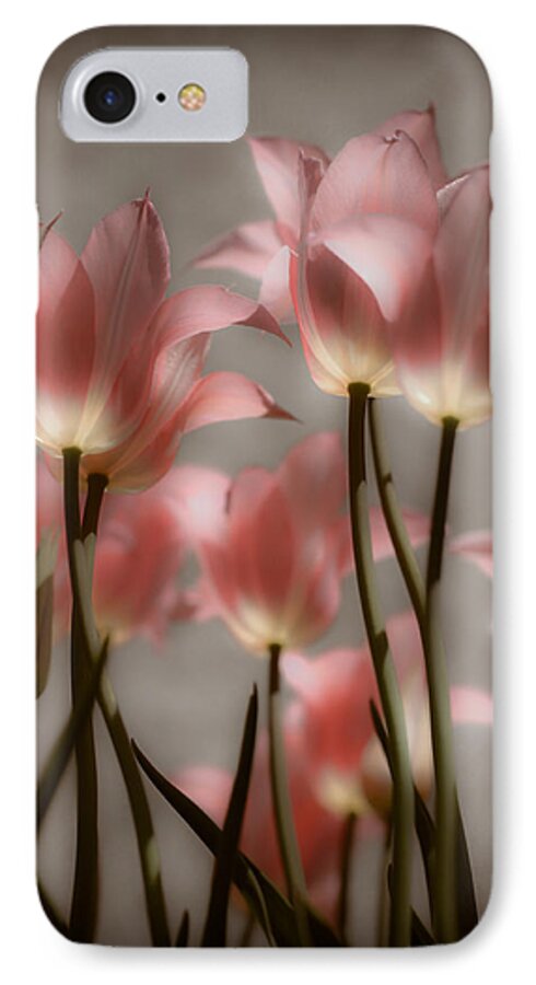 Tulips iPhone 8 Case featuring the photograph Pink Tulips Glow by Michelle Joseph-Long