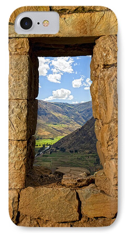 Wall iPhone 8 Case featuring the photograph Pisac ruins by Alexey Stiop