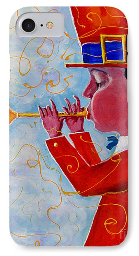 Acrylic On Canvas iPhone 8 Case featuring the painting Playing for the clouds by Maxim Komissarchik