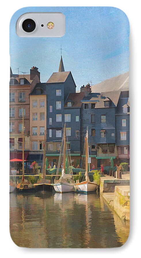 France iPhone 8 Case featuring the photograph Port d'Honfleur by Jean-Pierre Ducondi